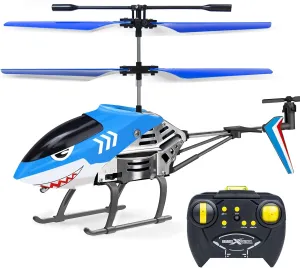 Remote Control Helicopter for Kids| Toys for Ages 8  | Rc Helicopter Toys with LED Lights, 3.5 Channel, Gyro Stabilizer, Altitude Hold, 2.4GHz Helicopter Toys for Beginner Boys Girls Indoor-Shark