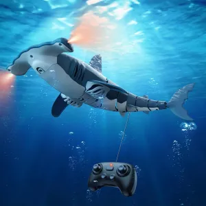 Remote Control Shark Toys High Simulation, Summer Water Toys for Kids, Ideal Gifts for Boys Ages 6 , Party Fun Games for Pool & Bath (Blue)