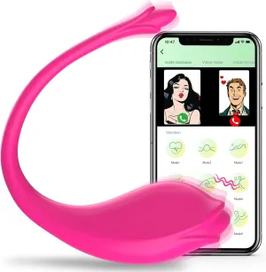Remote Control Vibrator with App Couple Sex Toys - Wearable G Spot Female Vibrator for Vagina Anal Clitoris Stimulator, 9 Vibrations Long Distance Discreet Egg Vibrator Pink Rose Adult Toys for Women