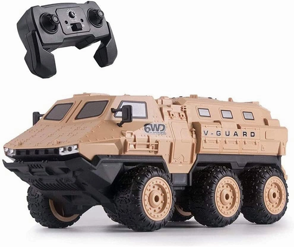Remote Control Car, 1/16 Model Armored Car 2.4G Radio Military Off-Road RC Vehicle All Terrain 6WD Climbing RC Buggy RC Car Toy with Lights Boy Toy Car Gifts for Children and Adults