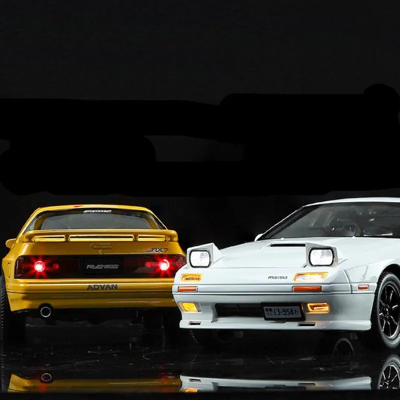 Resembling MZD XR7 Diecast Car - Openable Doors, Pull Back, Sound & Light | 1:32 Scale (3 Years till Grown Ups)