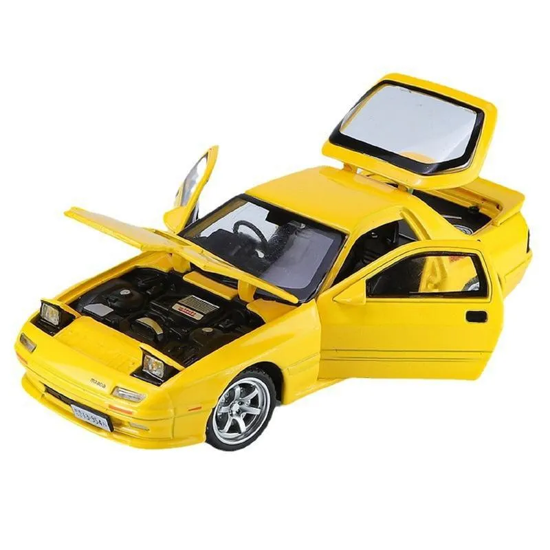 Resembling MZD XR7 Diecast Car - Openable Doors, Pull Back, Sound & Light | 1:32 Scale (3 Years till Grown Ups)