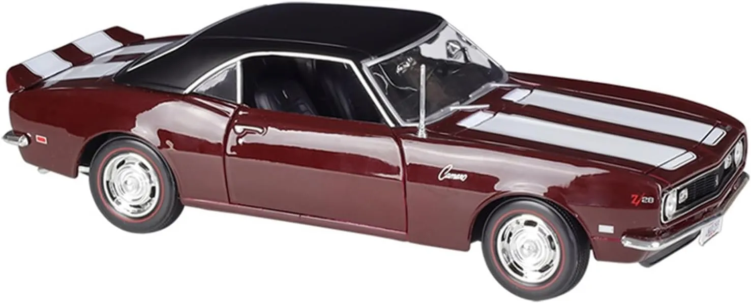 Resin Car Vehicle Model 1 18 Fit for Chevrolet 1968 Camaro Z28 Diecast Alloy Car Model Static Display Classic Vehicle Boy Toys Festive Deluxe Gift (Color : A)