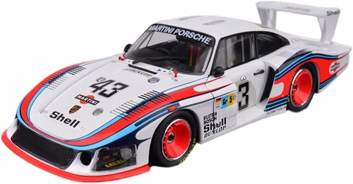 Resin Car Vehicle Model Fit for Porsche 935/78 1978 Le Mans No.43 1 18 White Alloy Car Model Decoration Toy Gift Display Festive Deluxe Gift