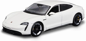 Resin Car Vehicle Model Fit for Porsche Taycan Turbo S 1 24 Alloy Racing Car Model Simulation Decoration Collection Toy Gift Festive Deluxe Gift(White)