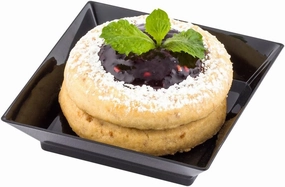 Restaurantware 2.5 x 2.5 Inch Mini Tasting Plates 100 Disposable Square Plastic Plates - Durable Stylish Black Plastic Hors D'oeuvre Serving Plates For Desserts Or Appetizers At Parties