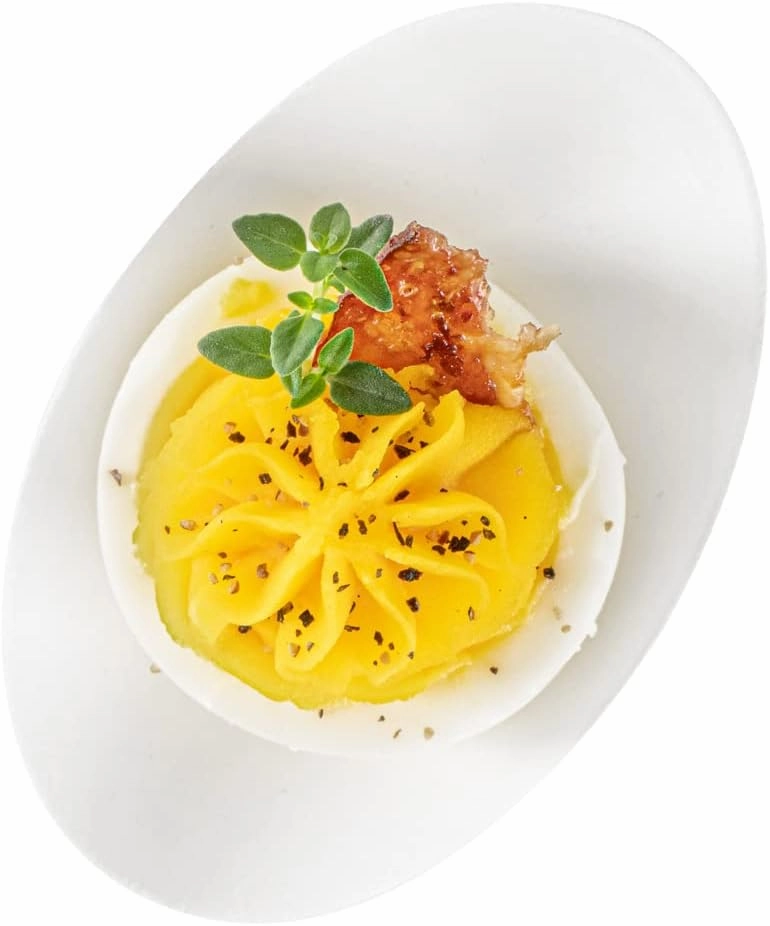 Restaurantware Pulp Safe No PFAS Added 3.2 x 2.1 Inch Tasting Dishes 100 Disposable Dishes - Home Compostable Microwavable And Freezable White Bagasse Food Dishes Egg Shape For Appetizers