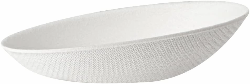 Restaurantware Pulp Safe No PFAS Added 3.2 x 2.1 Inch Tasting Dishes 100 Disposable Dishes - Home Compostable Microwavable And Freezable White Bagasse Food Dishes Egg Shape For Appetizers