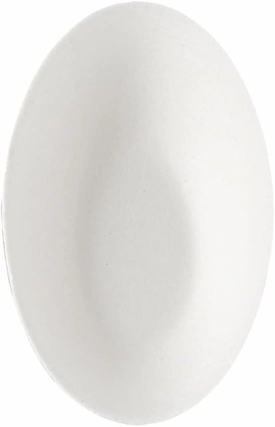 Restaurantware Pulp Safe No PFAS Added 3.2 x 2.1 Inch Tasting Dishes 100 Disposable Dishes - Home Compostable Microwavable And Freezable White Bagasse Food Dishes Egg Shape For Appetizers