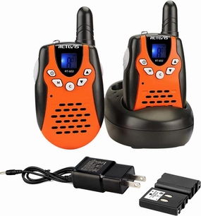 Retevis RT602 Walkie Talkies for Kids Rechargeable,KidsToy with Batteries Charger Station,Toy Walkie Talkie Kids Gifts for Boys Girls(1 Pair Orange)