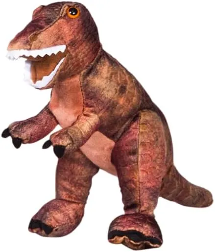 Rex The T-Rex 8 inch Plush Dinosaur Soft Stuffed Animal Toy for Kids Toddlers Boys Girls Realistic Jurassic Prehistoric Dino Cuddly Plush Gift for Birthday Christmas Holidays