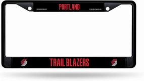Rico Industries NBA Basketball Standard Black Chrome Frame with Decal Inserts 12" x 6" Car/Truck Auto Accessory