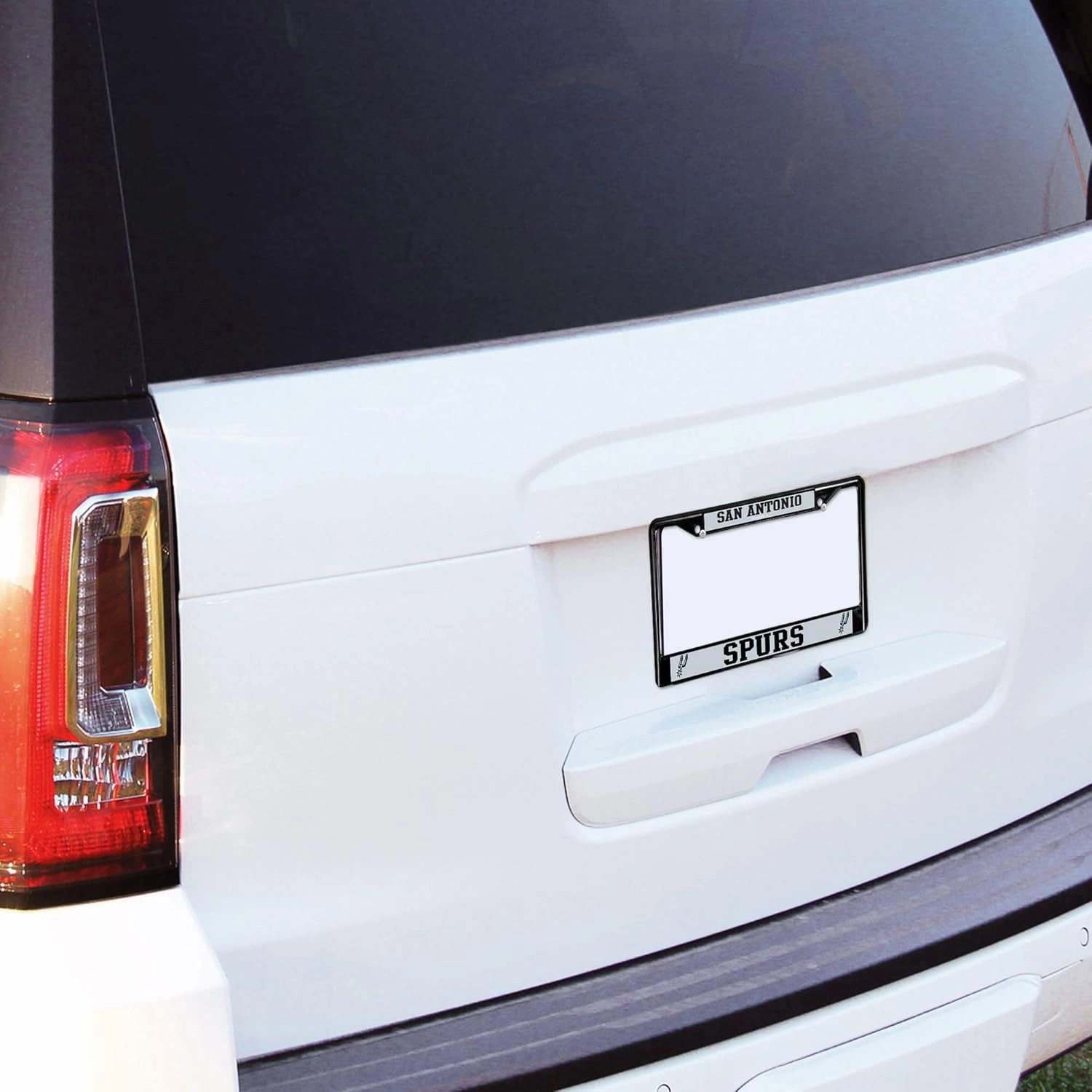 Rico Industries NBA Basketball Standard Black Chrome Frame with Decal Inserts 12" x 6" Car/Truck Auto Accessory