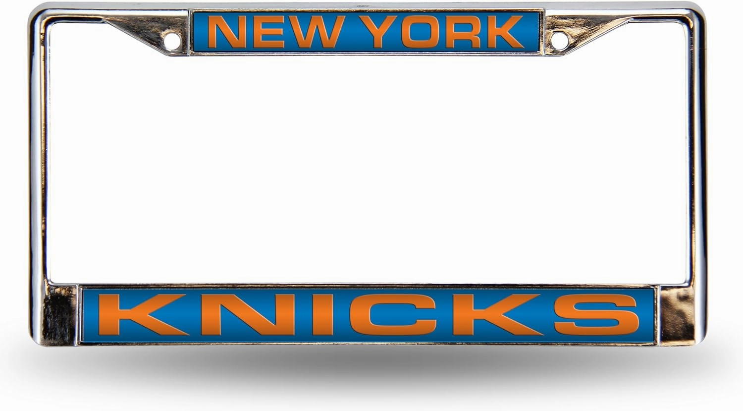 Rico Industries NBA Unisex-Adult Laser Cut Inlaid Standard Chrome License Plate Frame
