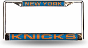 Rico Industries NBA Unisex-Adult Laser Cut Inlaid Standard Chrome License Plate Frame