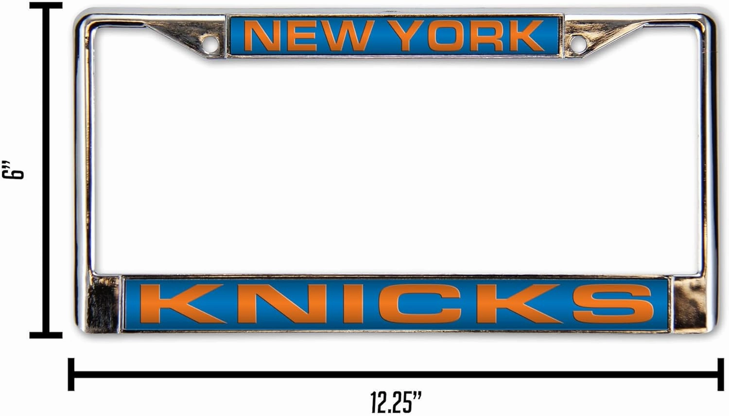 Rico Industries NBA Unisex-Adult Laser Cut Inlaid Standard Chrome License Plate Frame