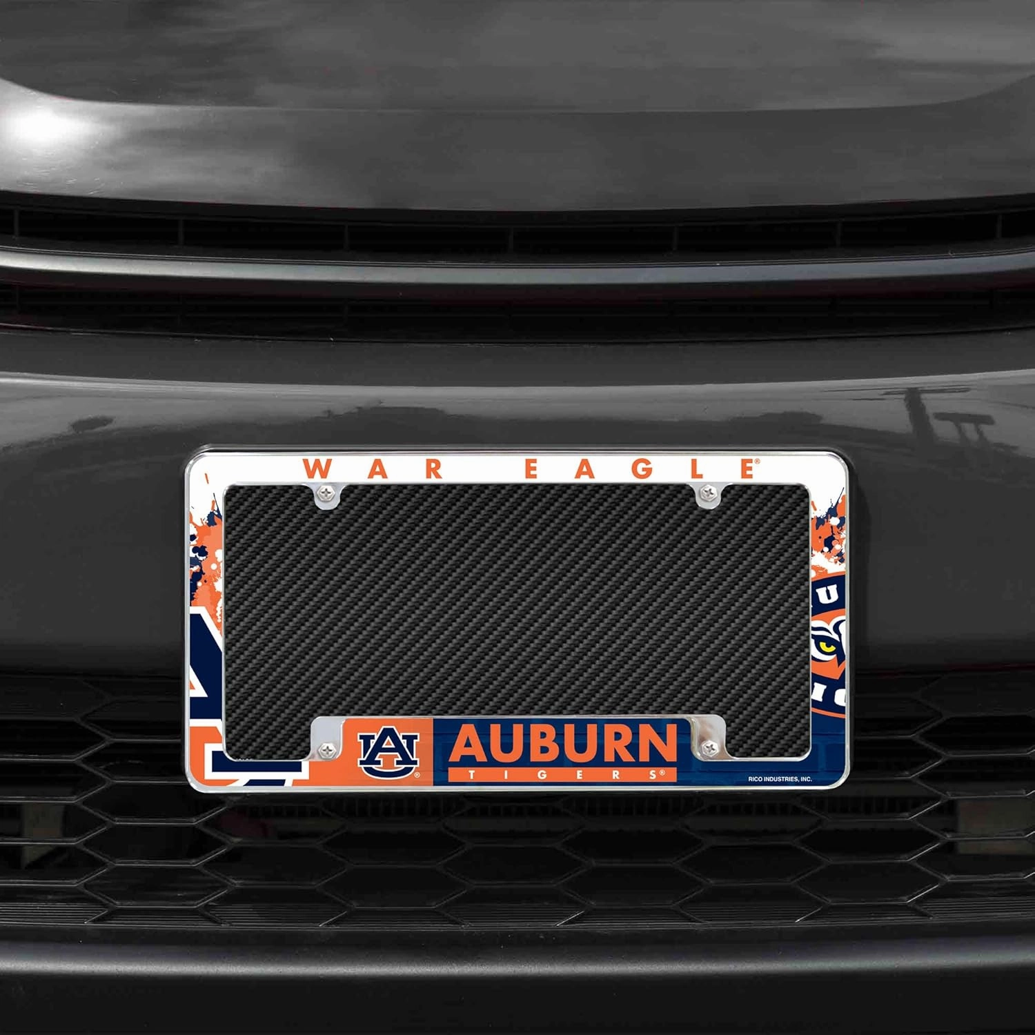 Rico Industries NHL Hockey Wave 12" x 6" Chrome All Over Automotive License Plate Frame for Car/Truck/SUV