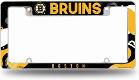 Rico Industries NHL Hockey Wave 12" x 6" Chrome All Over Automotive License Plate Frame for Car/Truck/SUV