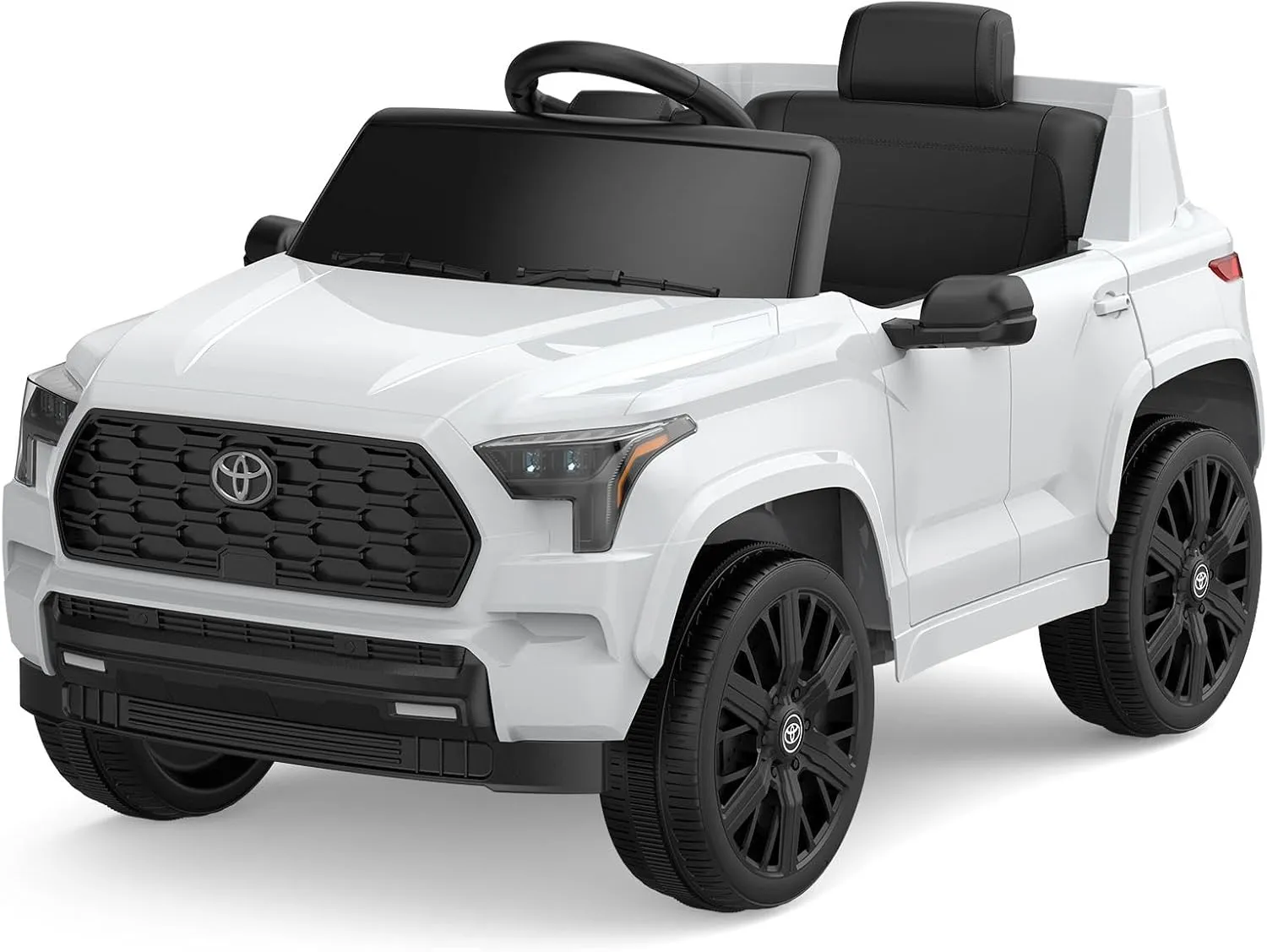Ride Electric Car for Kids with Remote Control, 12V Battery Powered Licensed Toyota, Electric Vehicle Ride Toy with Spring Suspension, Led Lights, Music, 3 Speeds