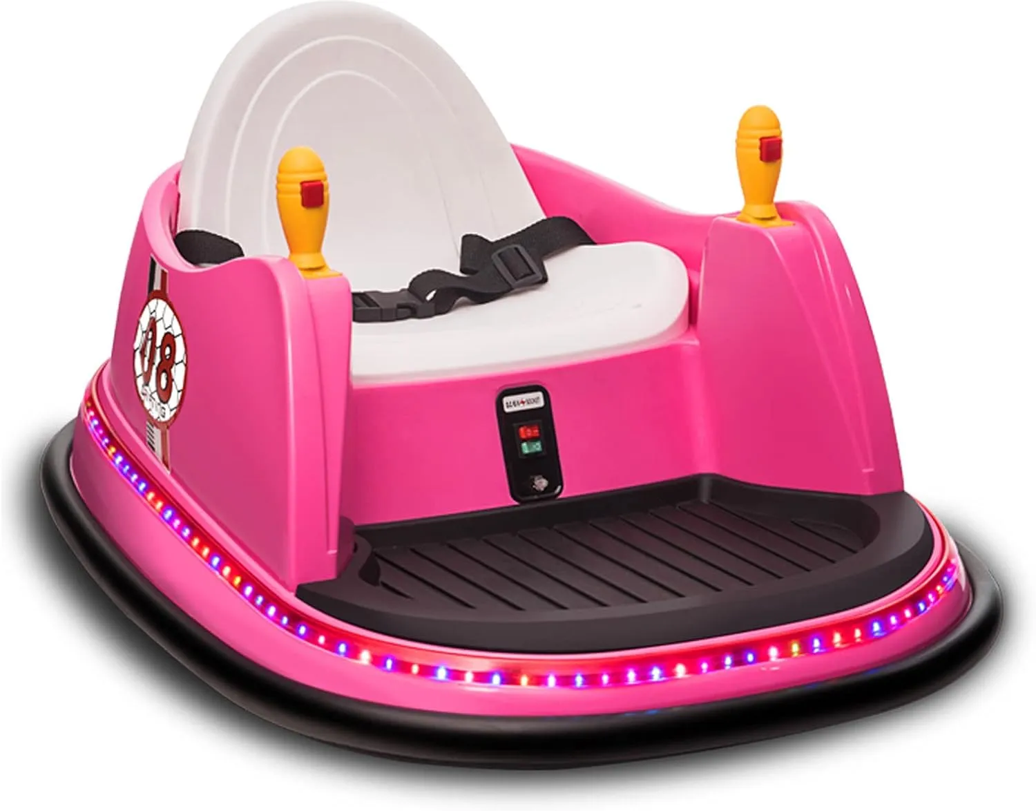 Ride on Bumper Car for Kids, 6V Battery Powered Electric Vehicle w/Remote Control, Kids Bumper Car with Music,Safety Belt, LED Lights & 360 Degree Spin,Ride on Toy for Boy Girl (Pink)