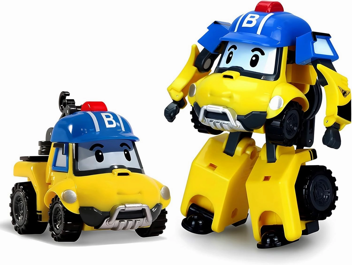 Robocar Poli 4" Transforming Robot Bucky – Emergency Vehicle Action Figures | Rescue Team Playset Gift for Boys & Girls Ages 1–5