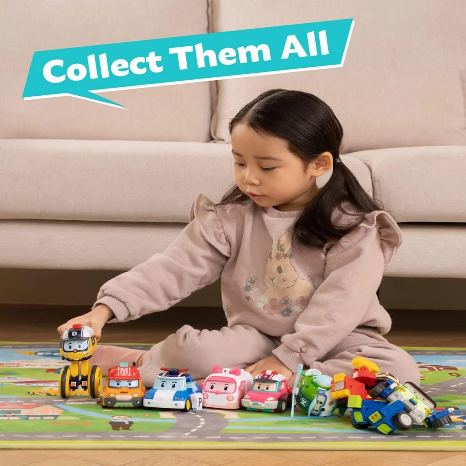 Robocar Poli 4" Transforming Robot Bucky – Emergency Vehicle Action Figures | Rescue Team Playset Gift for Boys & Girls Ages 1–5