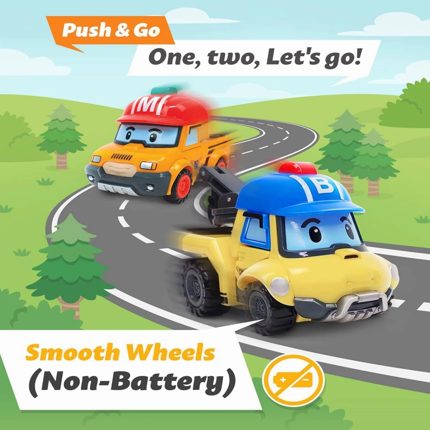 Robocar Poli 4" Transforming Robot Bucky – Emergency Vehicle Action Figures | Rescue Team Playset Gift for Boys & Girls Ages 1–5