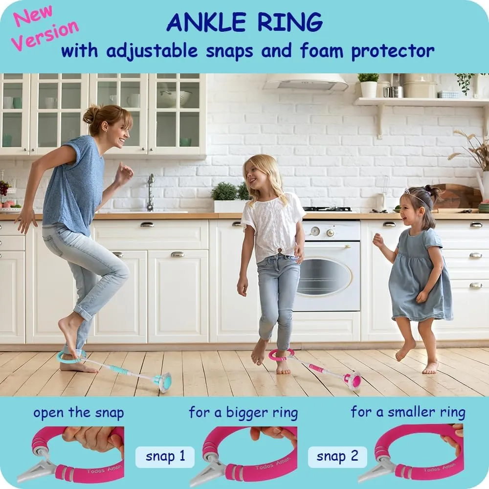 Rocket Flashing LED Ankle Skip Fun Cool Jumping Gift for Ages 5 6 7 8 9 10  Kids NO Battery Charging Needed Family Exercise Fitness Coordination Balance Extra Energy Burning