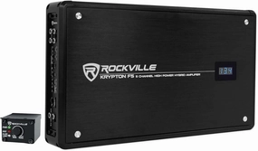 Rockville Krypton F5 3200W 5-Channel Car Amplifier, Dyno-Certified RMS, Volt Meter, Remote, Clip Indicator, Class AB D, Perfect for Car Audio and Subs