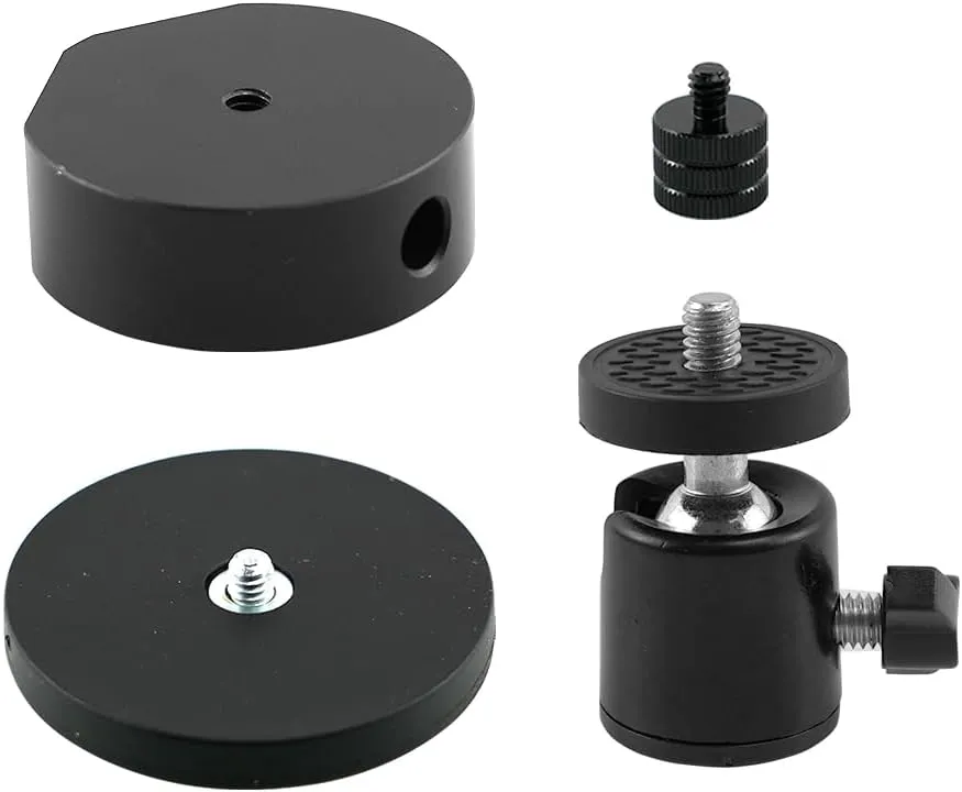 RYANSTAR RACING Starlink Mini Magnetic Mount - Adjustable Angle Car Roof and Dashboard Mount - Aluminum Alloy Tripod Adapter - Temporary Magnetic Fixation - Supports 37lb Weight（Black）