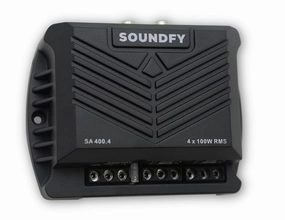 SA 400.4 4-Channel Digital Car Audio Amplifier, 400W RMS 2 Ohms Stable, Compact Class D Multi-Channel Amp with Crossover & MOSFET Power Supply, Full-Range Sound Quality