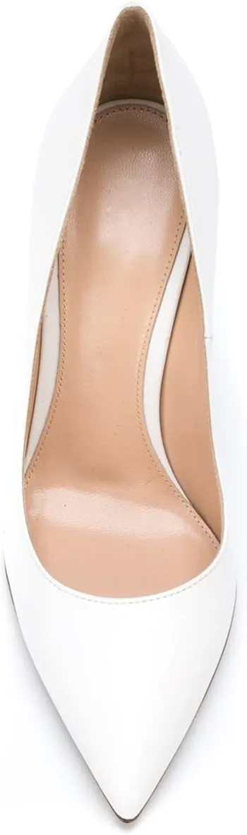 SAMMITOP Women's 100mm High Heel Pumps Slip-on Pointed Toe Sexy Dress Shoes
