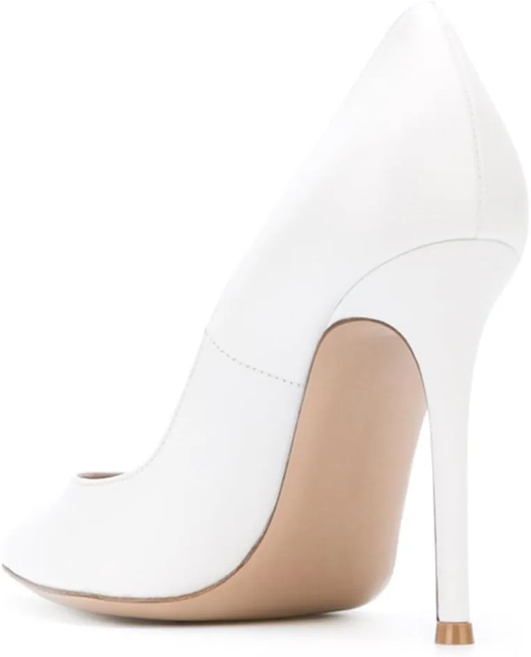 SAMMITOP Women's 100mm High Heel Pumps Slip-on Pointed Toe Sexy Dress Shoes