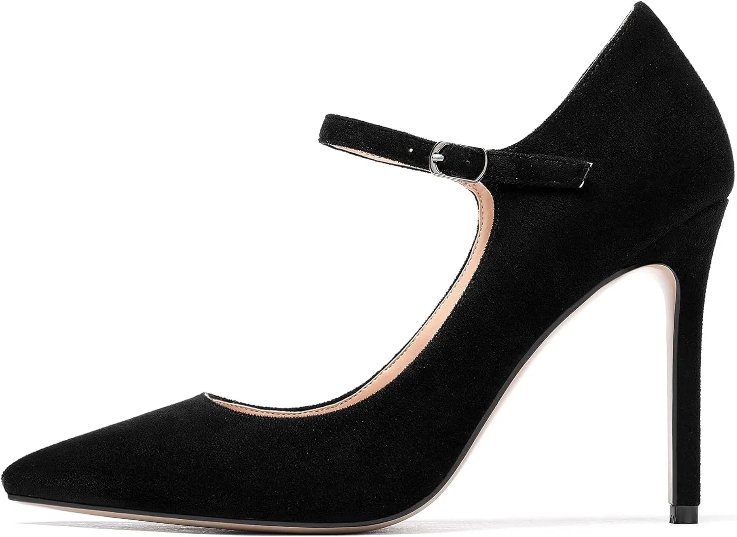 SAMMITOP Women's Pointed Toe Mary Jane Pumps High Heel Shoe with Ankle Strap