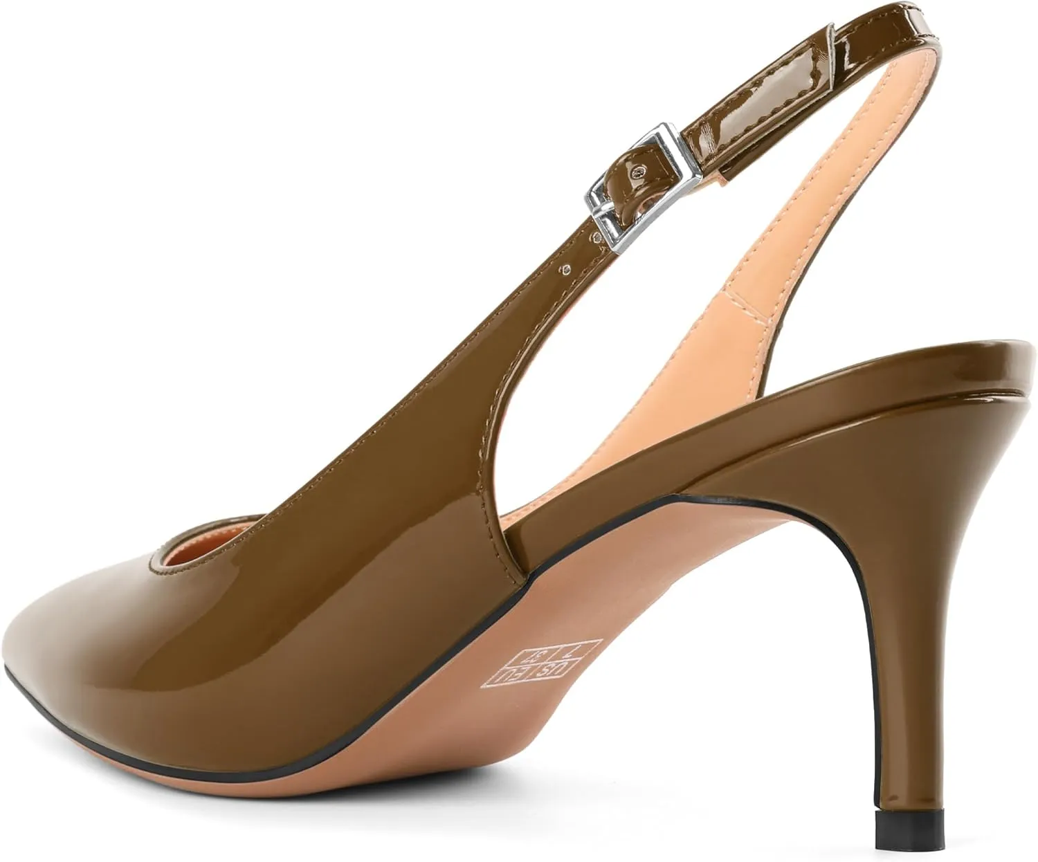 SAMMITOP Women's Pointed Toe Slingback Shoes Kitten Heel Pumps Comfortable Dress Shoes
