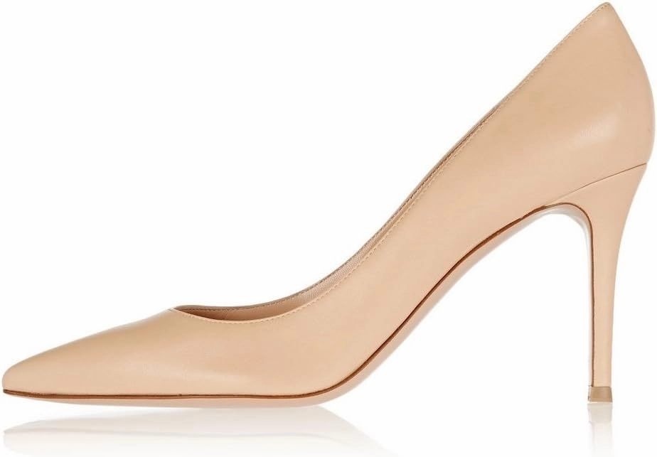SAMMITOP Women's Classic 80mm High Heel Pumps Pointed Toe Office Work Dress Shoes