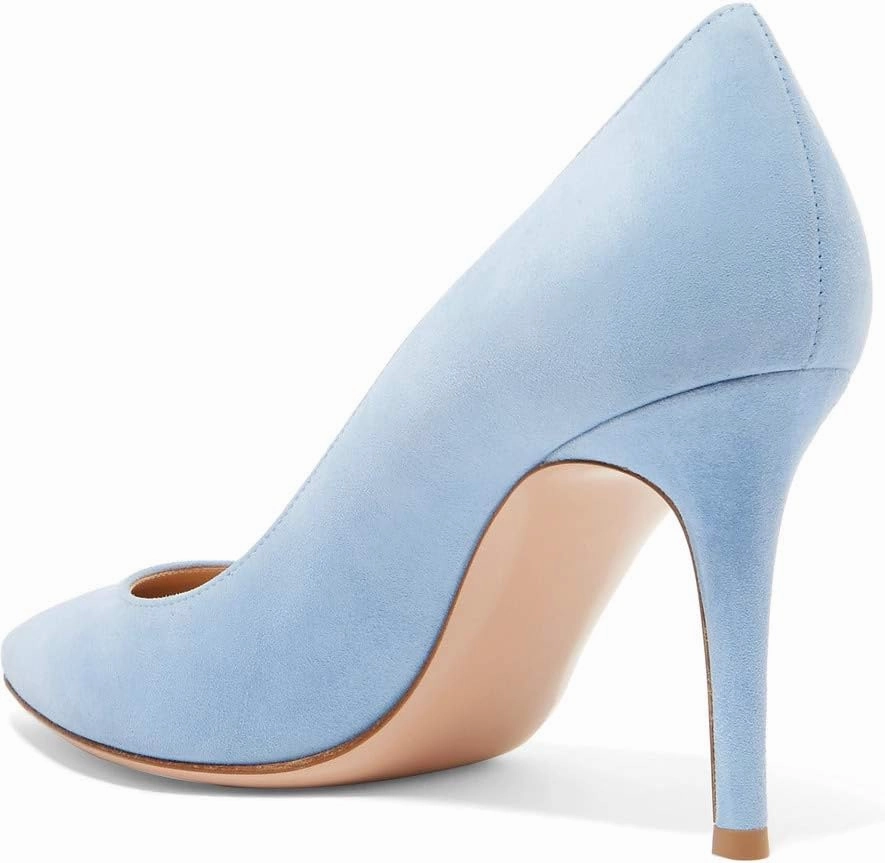 SAMMITOP Women's Classic 80mm High Heel Pumps Pointed Toe Office Work Dress Shoes