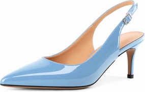 SAMMITOP Women's Pointed Toe Slingback Shoes Kitten Heel Pumps Comfortable Dress Shoes