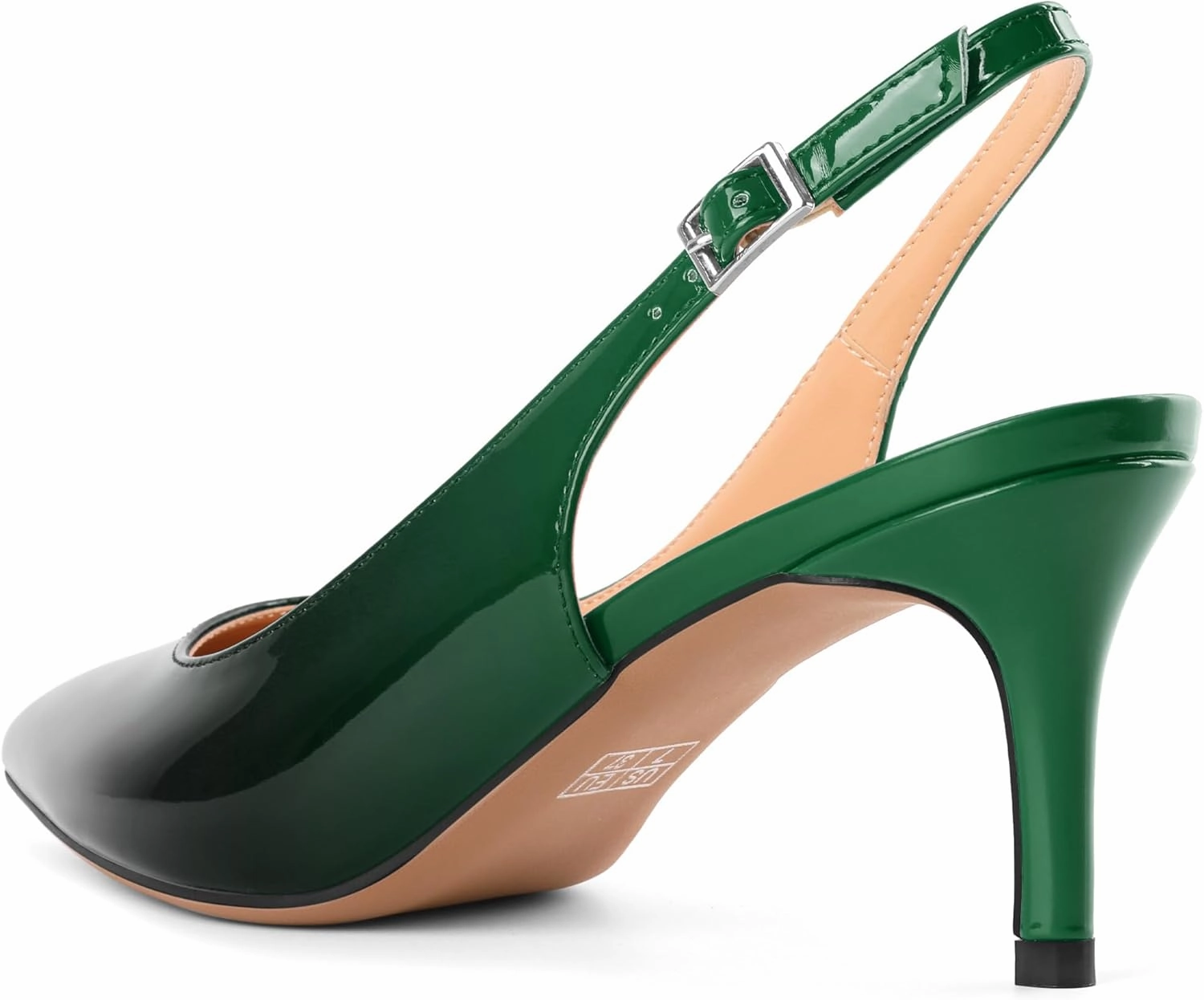 SAMMITOP Women's Pointed Toe Slingback Shoes Kitten Heel Pumps Comfortable Dress Shoes