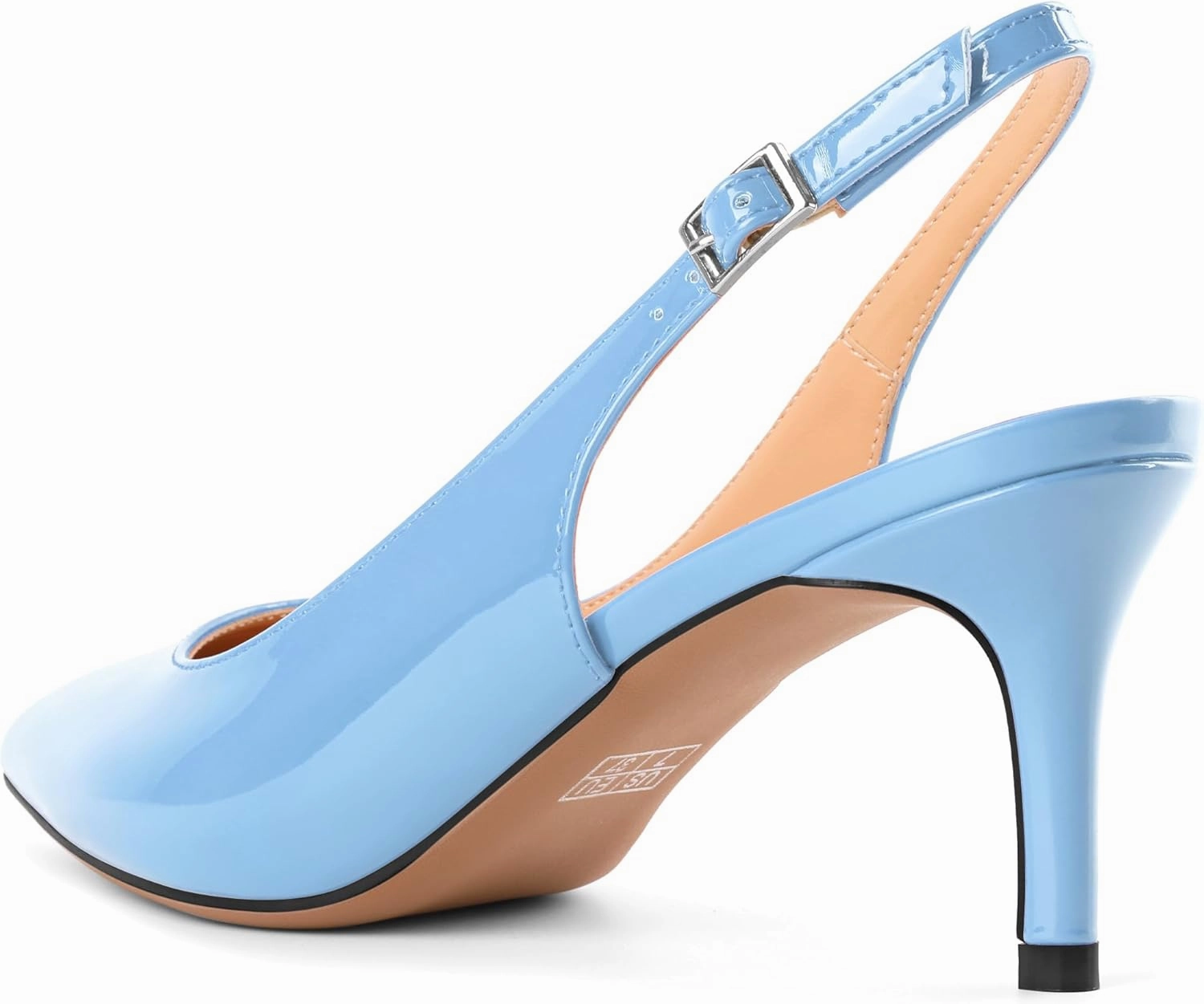 SAMMITOP Women's Pointed Toe Slingback Shoes Kitten Heel Pumps Comfortable Dress Shoes