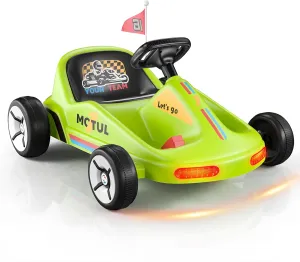 SAT ONE Electric Go Kart, 12V Ride on Car, Quick Assembly, Flashing Taillight, Bluetooth Music, Remote Control, Storytelling, Portable & Fun Anytime, Anywhere, Ideal First Ride for Kids