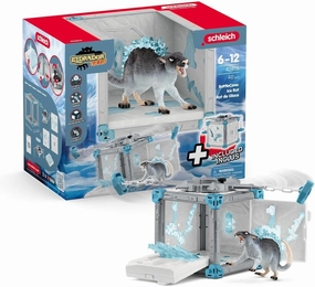 Schleich Eldrador Creatures - 40 PC Ice Battle Cave with Rat Toy Playset - Frozen Rodent Figurine for Boys and Girls with Expandable Fortress - Interactive, Imaginative Play for Kids Ages 7  | 42677