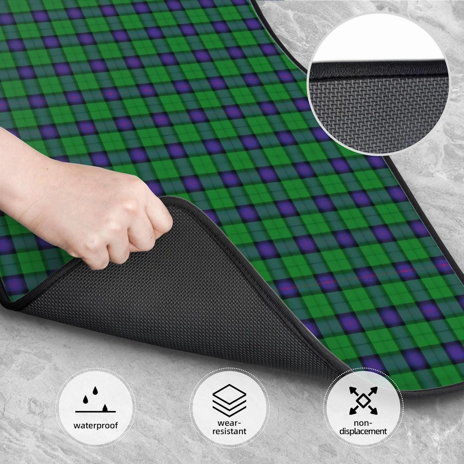 Scottish Clan Armstrong Tartan Plaid Car Front and Rear Floor Mats, Anti Slip Car Mats, Complete Set of 4 Carpets, All Weather Protection