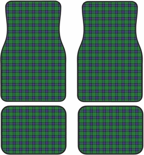 Scottish Clan Armstrong Tartan Plaid Car Front and Rear Floor Mats, Anti Slip Car Mats, Complete Set of 4 Carpets, All Weather Protection
