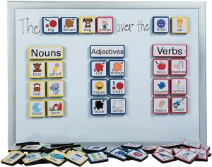 Sentence Building Foam Magnets - 103 Pieces - Educational and Learning Activities for Kids