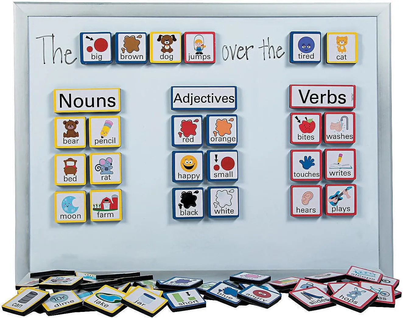 Sentence Building Foam Magnets - 103 Pieces - Educational and Learning Activities for Kids