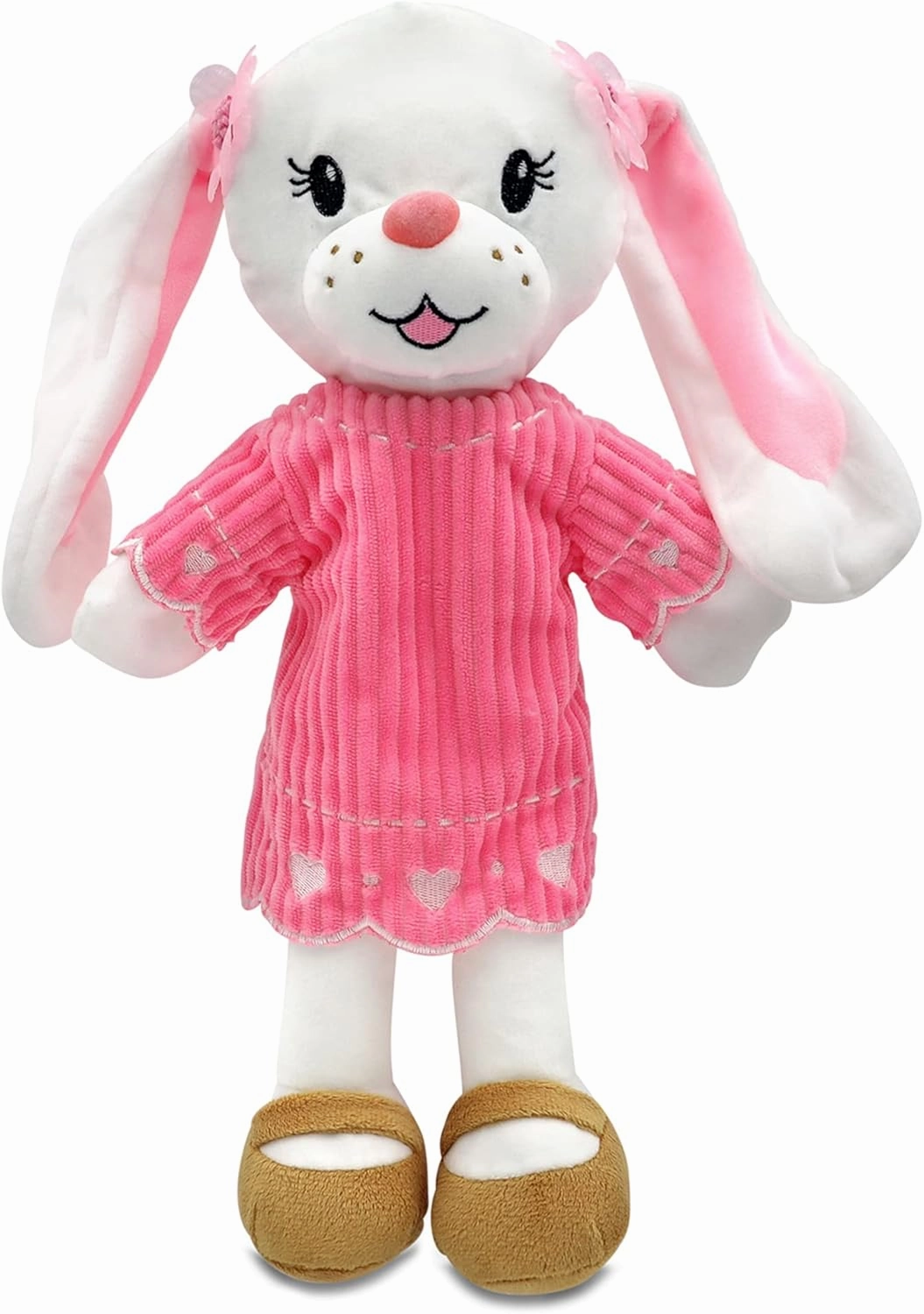 Sharewood Forest Friends Brie The Bunny Hand Puppet - Stuffed Animal for Toddlers, Kids, Teachers, Daycare & School - Perfect for Puppet Theatre and Creative Play