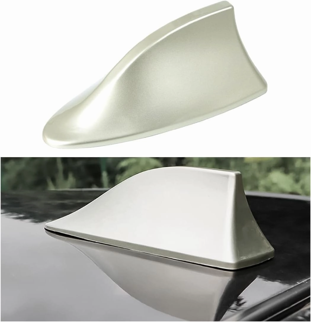 Shark Fin Antenna Cover for Renault Scenic III XMOD 2013 2014 2015 2016, Anti-Theft Anti-Chip Low Wind Resistance Roof Radio Signal Booster Car Accessories,Gold