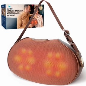 Shiatsu Back Massage Pillow with Heat, Cordless Lower Back Massager for Pain Relief Deep Tissue, Portable Kneading Massage for Back and Neck, Gift for Mom Her Him Women