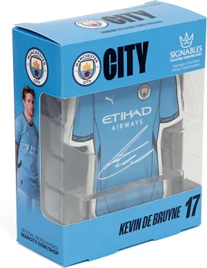 Signables Kevin De Bruyne - Manchester City F.C. 2024-25 - Sports Collectible Jersey Style with Facsimile Signature - Official Signature Series